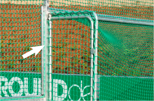 Netzhaltestange Torpfosten, Stahl feuerverzinkt, inklusive Schrauben, 1040mm x 34mm